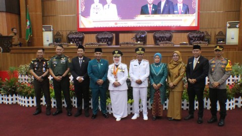 DANDIM 0406/LUBUKLINGGAU HADIRI RAPAT PARIPURNA DPRD KABUPATEN MUSI RAWAS