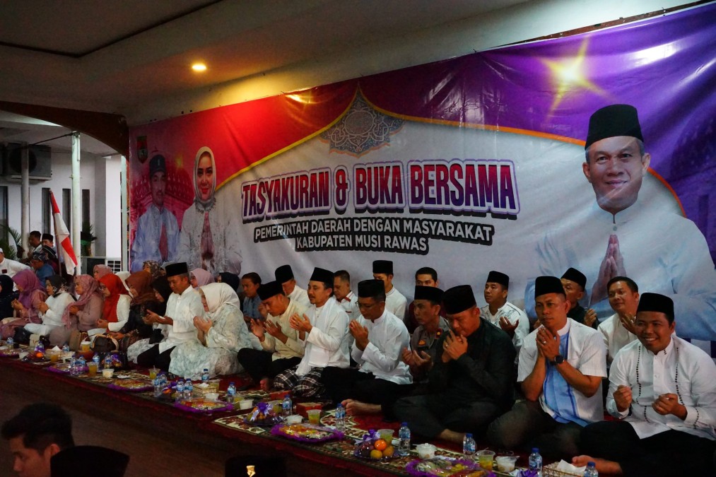 Dandim 0406/Lubuk Linggau Hadir Dalam Acara Tasyakuran dan Buka Puasa Bersama Pemda Musi Rawas