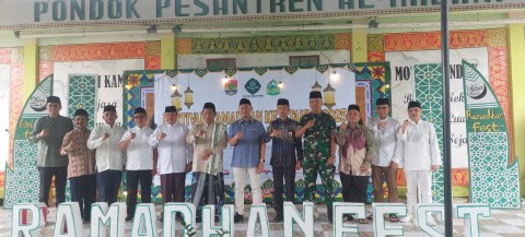 Danramil 406-08/Lubuklinggau Hadiri Festival Ramadan ke-1Tahun 2025 di Ponpes Al Madani