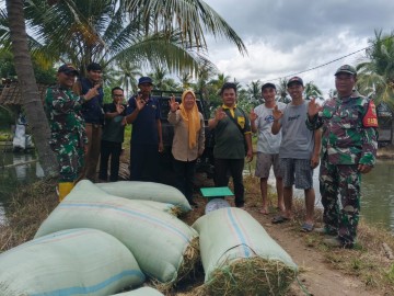 ANGGOTA KORAMIL 406-06/TUGUMULYO MONITORING PENYERAPAN GABAH DI DESA AIR SATAN