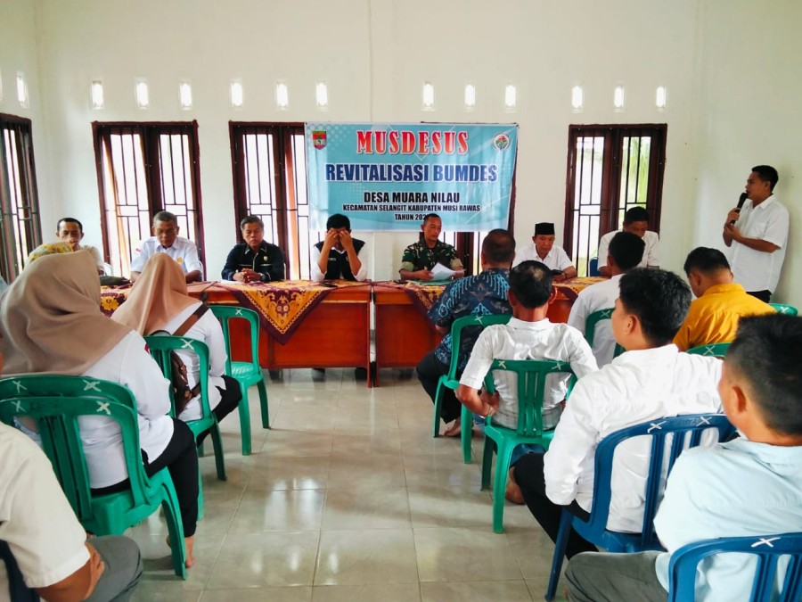 Danramil 406-09/Terawas Hadiri Musdes Revitalisasi BUMDes di Muara Nilau