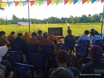 KEGIATAN PANEN RAYA NASIONAL DI KABUPATEN MUSI RAWAS BERSAMA PRESIDEN RI