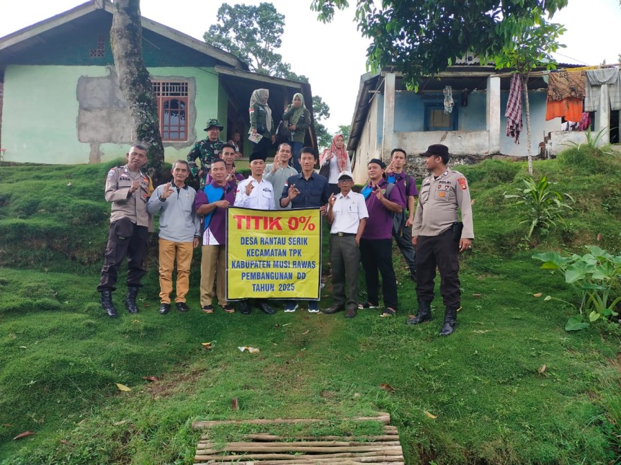 Babinsa Hadiri Kegiatan Titik Nol % dan MUSDES di Desa Rantau Serik