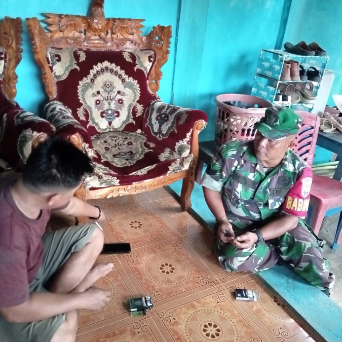 Babinsa Koramil 406-07/Jayaloka Tingkatkan Sinergitas dengan Tokoh Masyarakat di Kelurahan Marga Tunggal