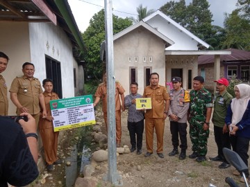 Babinsa Koramil 406-09/Terawas Hadiri Penetapan Titik Nol dan Titik Seratus Pembangunan Jalan Tani di Desa Lubuk Ngin