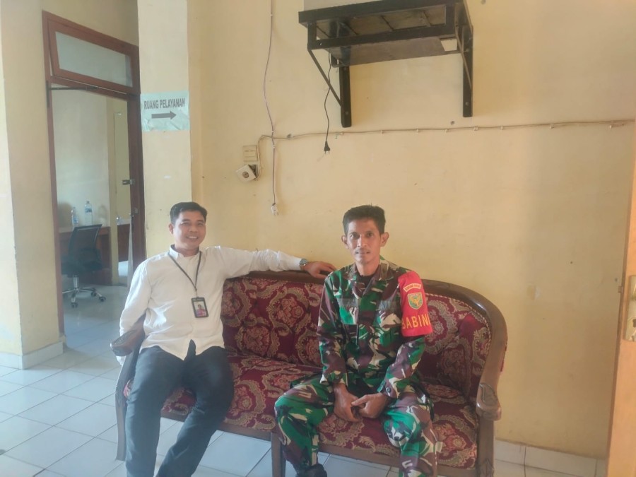 Babinsa Koramil 406/10 Lubuklinggau Timur Laksanakan Silaturahmi ke Kantor Kecamatan Lubuklinggau Selatan II.