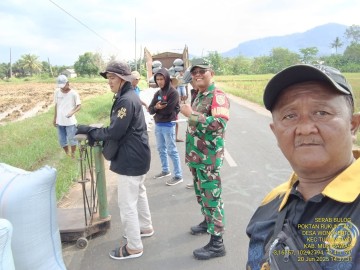 Babinsa Koramil 406-06/Tugumulyo Dampingi Serapan Gabah di Desa Wonokerto