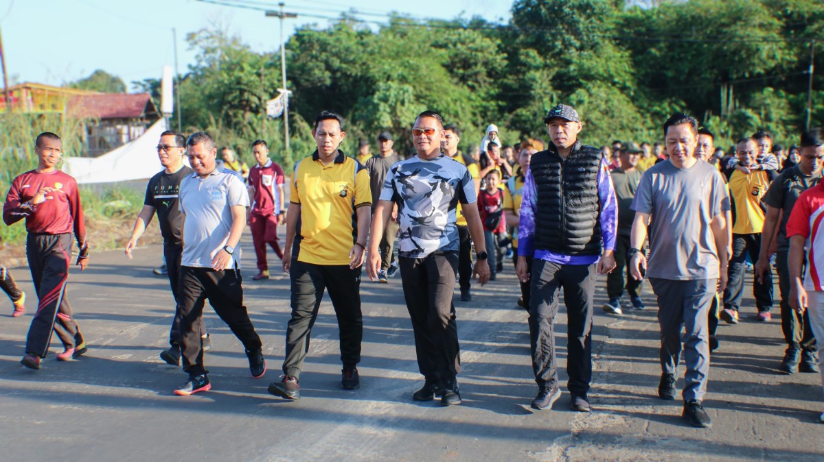 Dandim 0406/Lubuklinggau Hadiri Olahraga Bersama dalam Rangka Semarak Hari Bhayangkara ke-79