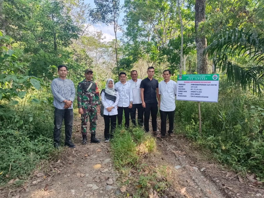 Babinsa Koramil 406-01/Rawas Ulu Hadiri Penetapan Titik Nol di Desa Jangkat