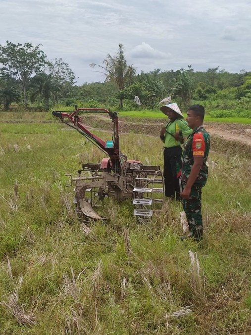 Babinsa Koramil 406-09/Terawas Laksanakan Komsos dengan Petani di Desa Suka Karya