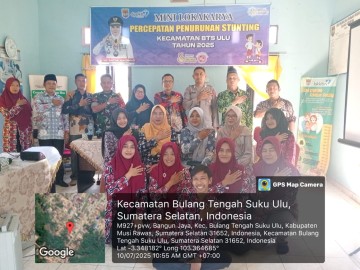 Babinsa Koramil 406-05/Muara Kelingi Hadiri Rapat Mini Loka Karya Percepatan Penurunan Stunting di Kecamatan BTS Ulu