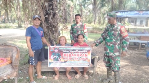 Babinsa Koramil 406-05/Muara Kelingi Laksanakan Sosialisasi Karhutla di Desa Pangkalan Tarum