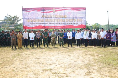 Kodim 0406/Lubuklinggau Gelar Upacara Pembukaan TMMD ke-125 Tahun 2025 di Desa Kota Baru SP 7 Cecar
