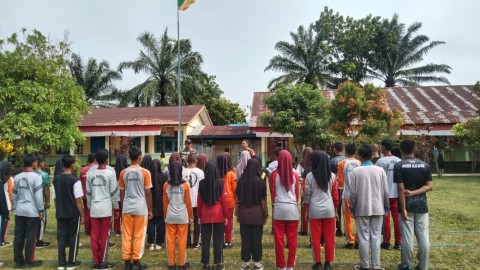 Latihan Hari ke-2 Paskibraka Kecamatan Tiang Pumpung Kepungut