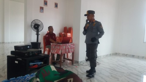 Babinsa Koramil 406-02/Rawas Ilir Hadiri Rapat Koordinasi Peningkatan Peran Satlinmas