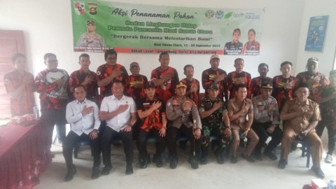 Danramil 406-02/Rawas Ilir Laksanakan Aksi Penanaman Pohon di Desa Mandi Angin