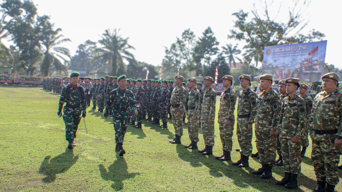 Kepala Staf Kodim 0406/Lubuklinggau Pimpin Upacara Peringatan HUT TNI ke-80