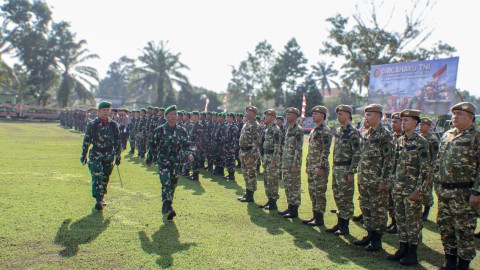 Kepala Staf Kodim 0406/Lubuklinggau Pimpin Upacara Peringatan HUT TNI ke-80
