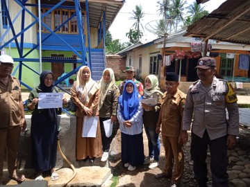Babinsa Koramil 406-06/Tugumulyo Hadiri Pengecekan Titik 100% Pembangunan Tahap II di Desa Kebur