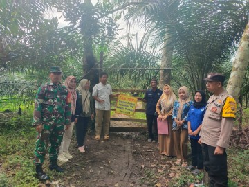 Babinsa Koramil 406-06/Tugumulyo Hadiri Pengecekan Pembangunan Titik 100% di Desa Batu Bandung