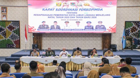 Komandan Kodim 0406/Lubuklinggau Hadiri Rapat Koordinasi Forkopimda Kesiapsiagaan Nataru