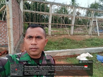 Babinsa Koramil 406-06/Tugumulyo Aktif Lakukan Pemantauan Proses Pembuatan KDKMP