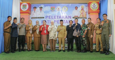 Kepala Staf Kodim 0406/Lubuklinggau Hadiri Peletakan Batu Pertama Perluasan Gereja Katolik Penyelenggaraan Ilahi