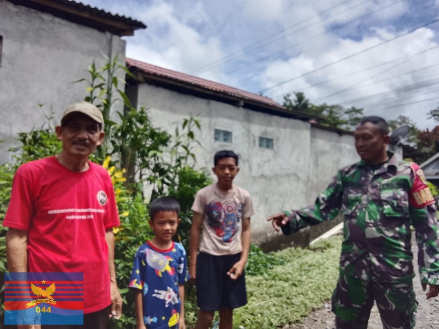 Babinsa Koramil 406-01/Rawas Ulu Laksanakan Komsos tentang Pentingnya Menjaga Kesehatan Masyarakat