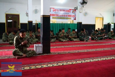 Personel Kodim 0406/Lubuklinggau Gelar Doa Bersama Peringati HUT ke-81 Kemerdekaan RI