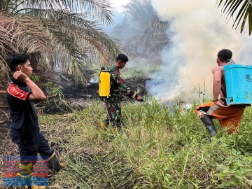 BABINSA KORAMIL 0406-03/RUPIT LAKSANAKAN PENANGGULANGAN KARHUTLA DI WILAYAH KABUPATEN MURATARA