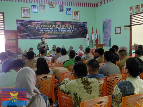 Sosialisasi Karhutla Mabes TNI Perkuat Sinergi Pencegahan di Kecamatan Suku Tengah Lakitan Ulu Trawas, Musi Rawas