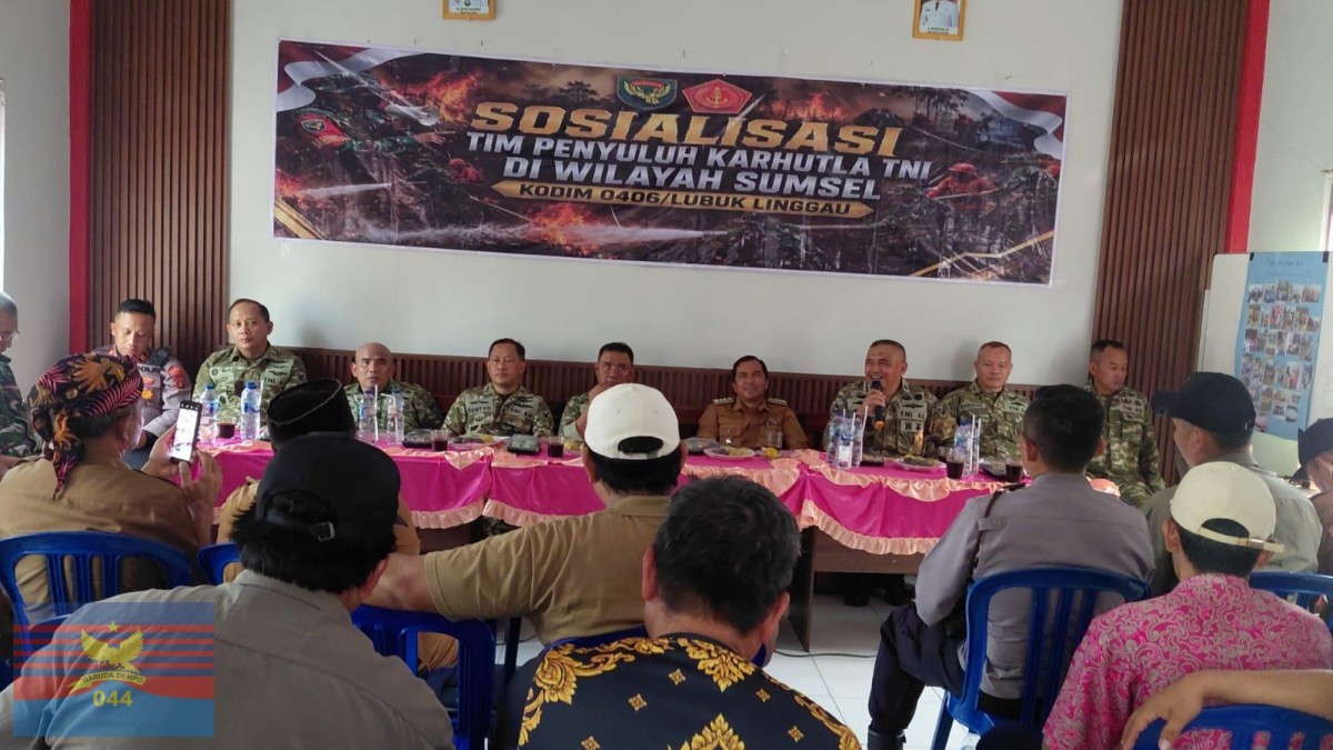 Satgas Karhutla Mabes TNI Laksanakan Sosialisasi dan Peninjauan Hotspot di Kecamatan Sumber Harta, Musi Rawas 